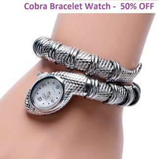 COBRAJEWELRY.COM-cobra snake watch. silver stainless steel
